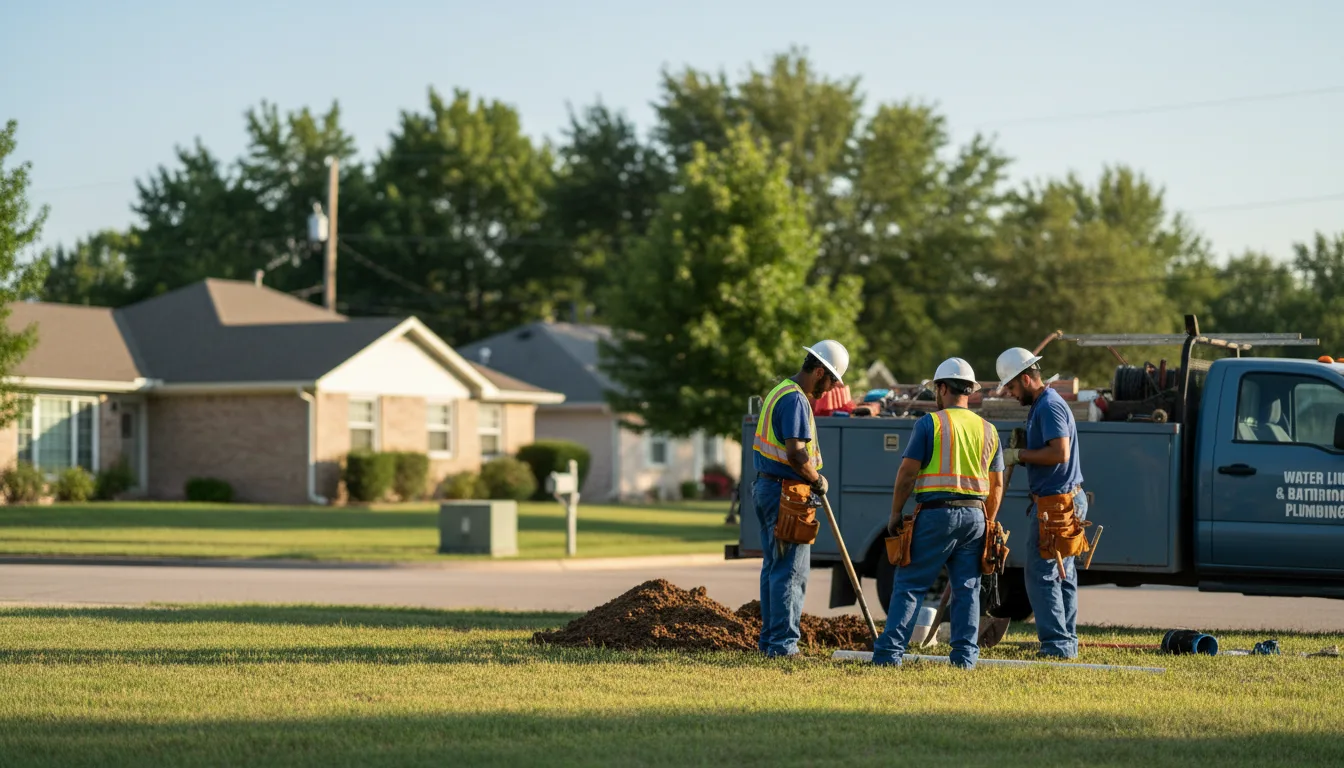 Residential water line and bathroom plumbing service in Dayhoit, KY